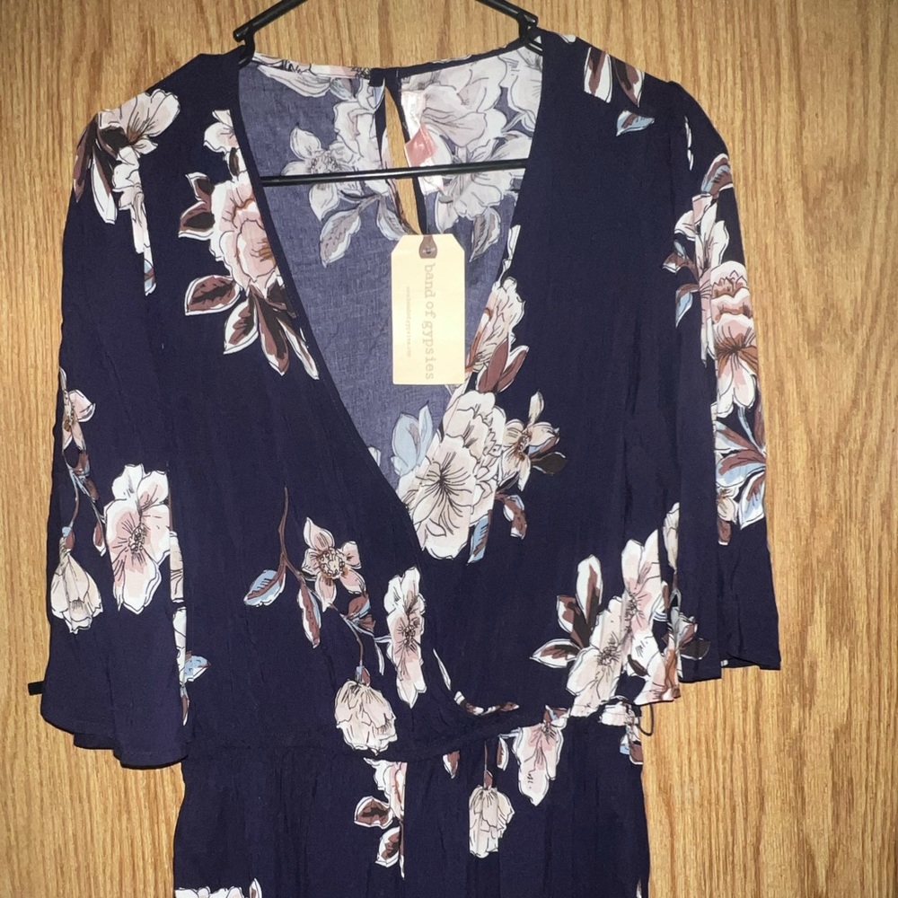 Band of Gypsies Floral Jumpsuit - Navy and Pink Brand new never worn